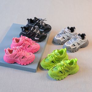 Children Casual Shoes Spring Elastic Band Pink Sneakers For Kids Boys Girls Non-slip Sport Shoes For Child trainers tenis