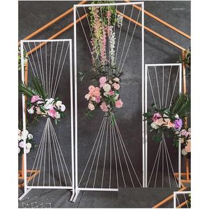 Party Decoration Party Decoration Wedding Props Wire Geometric Frame Sn Background Window Road Drop Delivery Home Garden Festive Party Dhejn