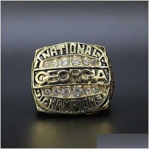 خواتم الكتلة Rings Rings 1980 University of Geor Bldog Championship Ring Redrin