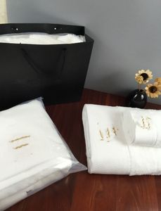 Simple Thick Platinum Satin Cotton Bath Towel Three-Piece Towel Cotton White Hotel Beauty Salon Sweat Steaming Room Beach Towels