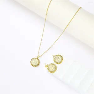 Necklace Earrings Set Selling Fashion Women's Coin Rooster Jewelry Wedding Accessories