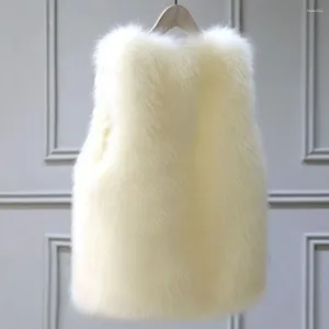 Women's Vests Women Vest Cozy Fluffy Faux Fur For Soft Thick Cardigan Cold Resistant Plus Size Waistcoat Furry