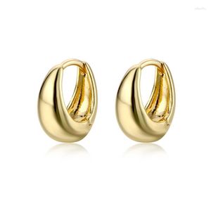 Hoop Earrings Fashion Croissant For Women Copper Round Hypoallergenic Punk Party Jewelry Ear Rings