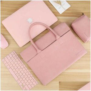 Laptop Case ryggsäckväska för bokluft 13 M2 Fall 12 13.3 14 15.6 tum Women Handbag Dell Asus Huawei Pro M1 16 Sleeve HKD230828 Drop DHQ4G