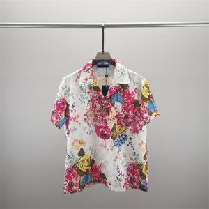 2 camisas masculinas de grife de verão manga curta camisas casuais pólos soltos estilo praia camisetas respiráveis roupas #950