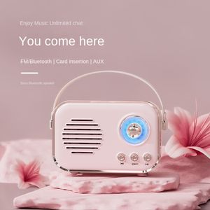 Creative Retro Radio Bluetooth Högtalare Portable Present Mobiltelefon Subwoofer Nostalgic USB Mini American Audio av Kimistore1