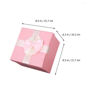 Present Wrap Boxes Case Paper Birthday Party Day Valentine Year Packaging Valentines S Favor Dekorativa kaksmycken