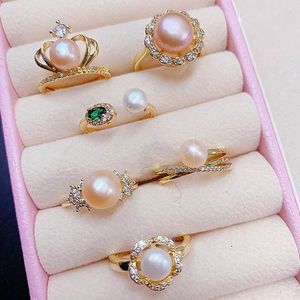 Index Finger Band Rings Single Pearl Or With Rhinestones Multi Types Mixed Wedding Pearls Ring