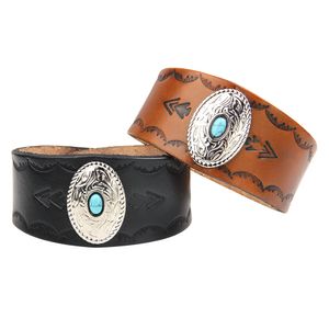 Rock and Roll Retro Leather Cuff Bracelets for Men and Women Gift