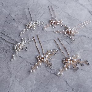 Hair Clips Wedding Pins Freshwater Pearls Bridal Jewelry Pieces Delicate Rose Gold Color Women Boddy Pin Accessories