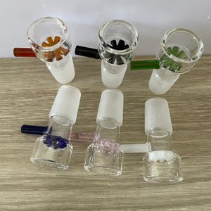 New Glass bong Blass bowls Star Screen Bowl Green 14.4mm Dry bowl tobacco bowls smoking pipes colorful