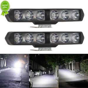 2Pcs 6LED Moto DRL Flash Faro Luce Lampada Ad Alta Luminosità Faretti Lampeggiante Ausiliario Auto Veicolo Elettrico Scooter