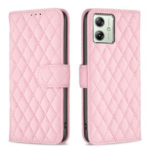 Custodie per telefoni per Iphone 15 14 13 12 11 X XR XS 8 7 Pro Plus Custodia in pelle Max Grid Wallet Cover di lusso