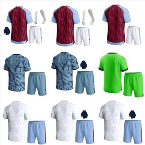 Kit adulto 23 24 Aston Villaes Camisa de futebol Kamara Watkins Buendia 2023 2024 Home Away 3º GK McGINN EL GHAZI DOUGLAS LUIZ MINGS KONSA CASH Camisa de futebol masculino uniforme