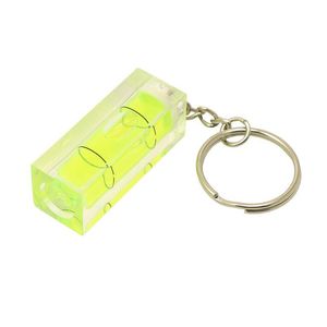 Füllstandsmessgeräte Großhandel Mini Schlüsselanhänger Gauge Tal Perlen Grüne Farbe Spirit Blase Quadratischer Rahmen Zubehör Drop Lieferung DHDLZ