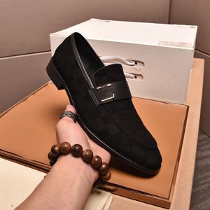 2Model Designers Shoes Mens Fashion Loafers Classic äkta läder Men Business Office Work Formal Dress Shoes Brand Designer Party Wedding Flat Shoe Storlek 38-45