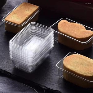 Storage Bags 1000 Pcs Pastry Plastic Inner Tray Rectangular Packaging Box Decoration Accessories Disposable Transparent Baking Packa