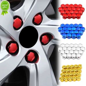 20pcs araba lastik somun kapakları koruma, elektroliz renkli otomatik tekerlek lastik göbeği pist önleyici toz geçirmez vida kapağı 17/19/21mm