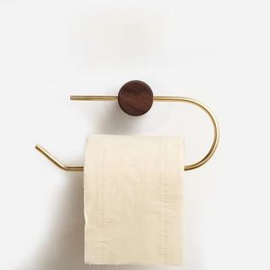 Toilet Paper Holders Nordic Hanging Towel Rack Bathroom Toilet Paper Holder Toilet Paper Roll Wooden Tissue Rack 231124