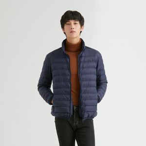 Herren-Daunenjacke, Designer-Pufferjacke, Wintermantel, Stehkragen, lässig, schlicht, modisch, für Teenager, Übergröße, Größe 4XL, Winterjacke mit Schwarz, Weiß, Blau