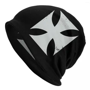 Berets motociclista cruz ferro goth goth ao ar livre crânios gorros moto para homens mulheres malha quente dupla utilização bonés