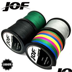 Braid Line Jof Brand Fishing Line 1000M Pe Mtifilament Braided Fish 4 Strands 10Lb-80Lb Carp Rope Cord Tackle T191016 Drop Delivery Sp Dhbtp