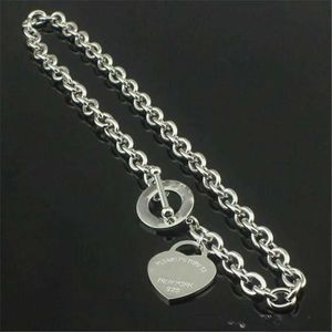 Hot sell Birthday Christmas Gift 925 Silver Love Necklace Bracelet Set Wedding Statement Jewelry Heart Pendant Necklaces Bangle Sets 2 in 1 womens jewelry Classic