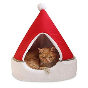 kennels pens Indoor Tent Christmas Pet House Self-Warming 2 in 1 Pet House Cave Bed for Small Medium Dogs Cats 231123