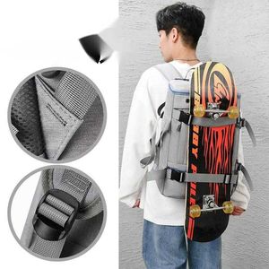 Mochila masculina multi-funcional saco de skate moda estudante do ensino médio mochila ao ar livre grande capacidade ultra leve saco de viagem 231115