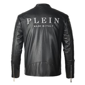 Plein-Brand Philipe Plein Jacke Designerjacke Herren PP Skull Stickerei Leder Pelzjacke Dicke Baseballkragen Jacke Mantel Simulation Motorradjacke 528