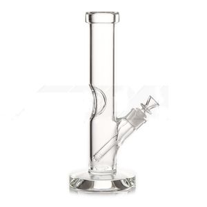 Crystal Base 12 Inches Glass Hookahs Water Pipe Ice Rack Tobacco Pipe 7mm Thick straight Tube Bong