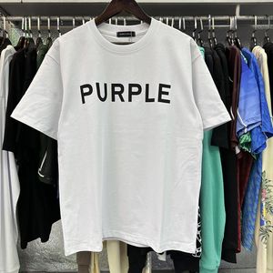 24SS Purple Marke T-Shirt Größe XS-5xl Großer Designer Tees Herren T-Shirt Homme Hemden Frauen Lose Kleidung Luxusdesigner Kurzarm Frühling Sommer Tide Tee 7U0i