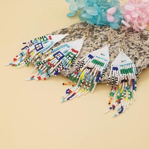 Dangle Earrings Go2Boho Tassel Long 2023 Fashion Miyuki Multicolor Jewelry Seed Beaded Fringe Bohemian Drop For Women Girl Gift