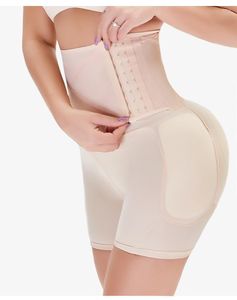 Women's Shapers High Waist Trainer Abdomen Tummy Control Hips Pads Panties BuEnhancer Side Breasted Shorts Body Shaping Pants Bodi Shaper