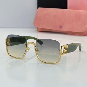 Damen-Sonnenbrille, Designer-Miumius-Sonnenbrille, trendig, sexy, Avantgarde-Silhouette, Fashion Pieces, trendige Premium-Halbrahmen-Brille, weites Bein, mehrfarbig, UV400