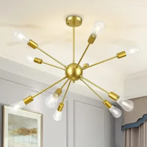 Люстры Yarra-Decor Sputnik 10-Light Потолочный светильник Современный промышленный винтажный подвесной светильник Подвесное освещение