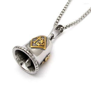 Pendant Necklaces Foreign Trade European And American Stainless Steel Skull Character Letter 1%er Bell Locomotive