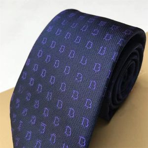 2023 nuova moda uomo cravatta di seta lettera tinta in filo jacquard policromatico classico tessuto festa di nozze business casual lusso designer vestito cravatte