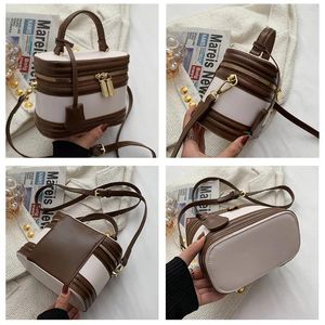 Sacos de cintura em forma de barril ombro mulheres moda bolsa superior de alta qualidade crossbody saco quadrado e bolsas ladys bonito embreagem