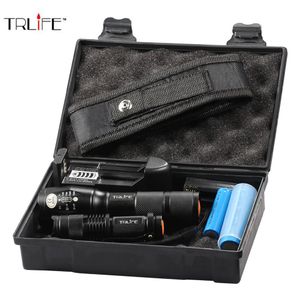 8000Lumen Outdoor LED Tactical Flashlight T6 L2 Ultra Bright Focus Zoom Torch With Battery Mini Flashlight Charger2389