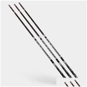 Canne da spinning Canna da pesca Acciaio al carbonio nero 28 toni Super Hard Nt Pit Drop Consegna Sport all'aperto Pesca Canne da pesca Dh4A5