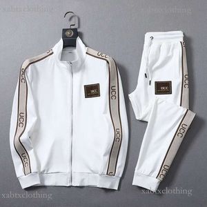 Büyük Satış Tasarımcıları G Marka Erkek Kadınlar Sonbahar Trailsuits Rainbow Stripe Track Suit Coats Man Tasarımcıları Ceket Hoodies Pantolon Sweatshirt Gu CCI Spor Giyim