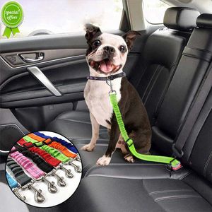 Araç ayarlanabilir köpek emniyet kemerleri elastik yansıtıcı yastıklama güvenlik ipi evrensel otomatik kablo demeti evcil hayvan ürünleri araba aksesuarları 1 adet