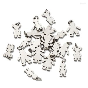 Charms 20pcs/set 316 Stainless Steel Pendants Boy And Girls For Jewelry Making DIY Bracelet Necklace Accessories Findings