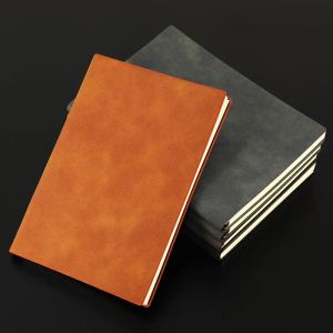 Colorful Notebooks Thickened Business Notepads Customized Hand Ledger Student Stationery Writing NoteBook PU Leather Page Dividers Printed Logo JY0600