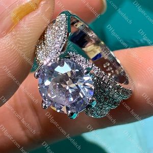 Moissanite Ring Women Женщины бриллианты дизайнерские обручальные обручальные кольца 925 Стерлинговые серебряные роскошные женские ювелирные подарки