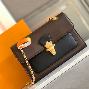 Luksusowa torba klapa designerska torebki na ramię oryginalne skórzane torba krzyżowa 27 cm górnego poziomu replikacji torba łańcuchowa z pudełkiem WL142