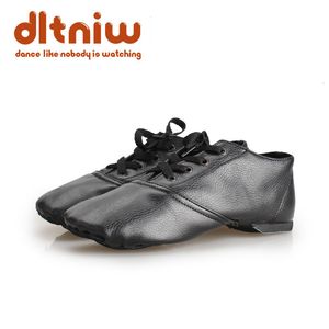 Buty taneczne sprzedaż dzieci 28-45 PU skórzana buty jazzowe kobiety taniec damen schuhe design miękki koronkowy u dany Practice Nauczyciel baletu Jazz balet buty 230424