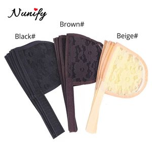 Wig Caps Nunify dobra jakość 1-5pcs Kucyk Hair Net do robienia kucyka z regulowanym paskiem tkackim czapki Poney Tail Wig Maker 231123