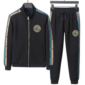 Luxury Designer Tracksuit Men Högkvalitativ dragkedja passar män Kvinnor Hoodies Jackor Två stycken Byxor Modiga sportkläder Jogging Sweatshirts M-3XL